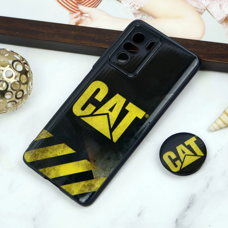 قاب PC محافظ لنز دار طرح Cat + پاپ سوکت Xiaomi Poco F3