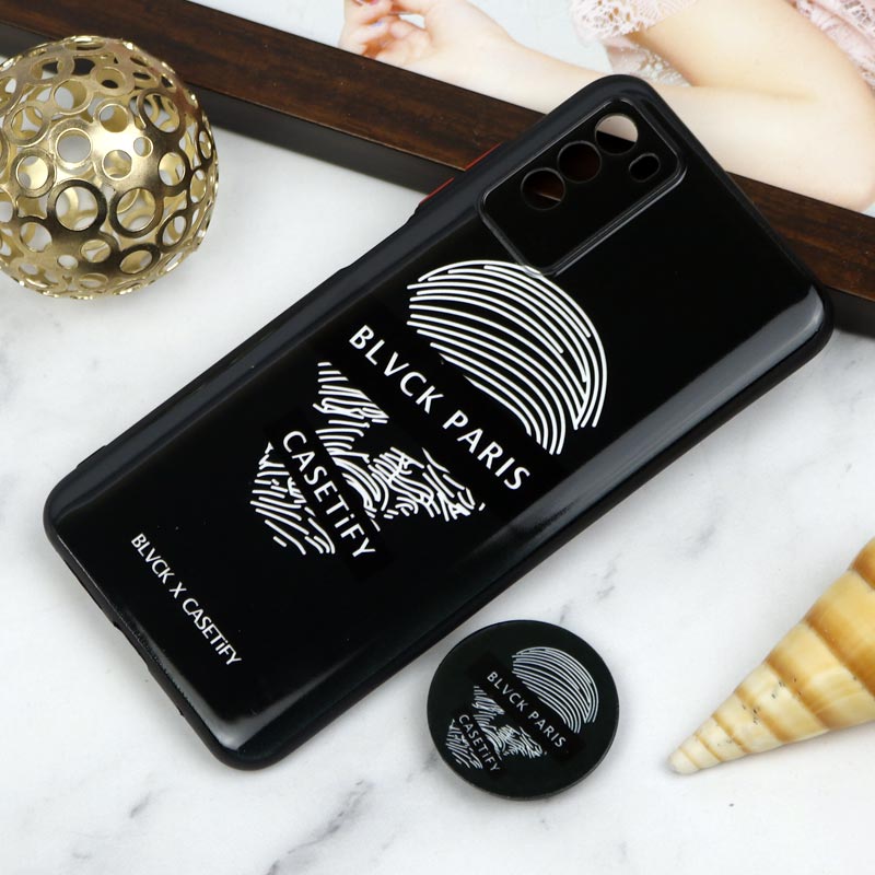 قاب PC محافظ لنز دار طرح Blvck + پاپ سوکت Xiaomi Poco M3