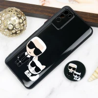 قاب PC محافظ لنز دار طرح Boss Cat + پاپ سوکت Xiaomi Poco M3