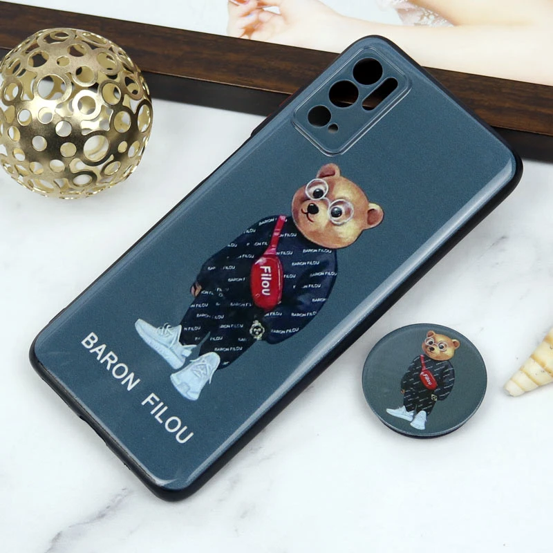قاب PC محافظ لنز دار طرح Baron + پاپ سوکت Xiaomi Poco M3 Pro