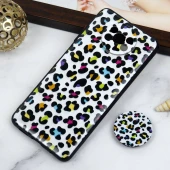 قاب PC محافظ لنز دار طرح پلنگی + پاپ سوکت Xiaomi Poco X3