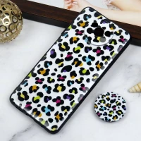قاب PC محافظ لنز دار طرح پلنگی + پاپ سوکت Xiaomi Poco X3