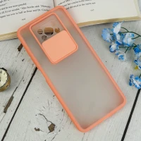 قاب PC مات محافظ لنز دار کشویی Xiaomi Poco X3 گلبهی