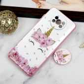 قاب PC محافظ لنز دار طرح یونیکورن + پاپ سوکت Xiaomi Poco X3