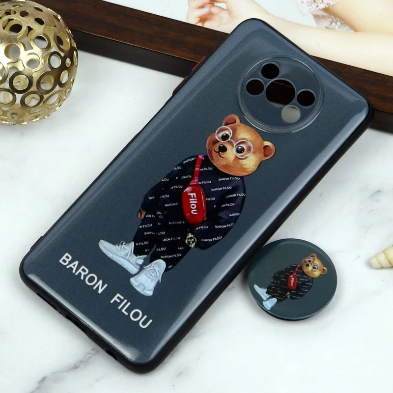 قاب PC محافظ لنز دار طرح Baron + پاپ سوکت Xiaomi Poco X3