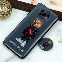 قاب PC محافظ لنز دار طرح Baron + پاپ سوکت Xiaomi Poco X3