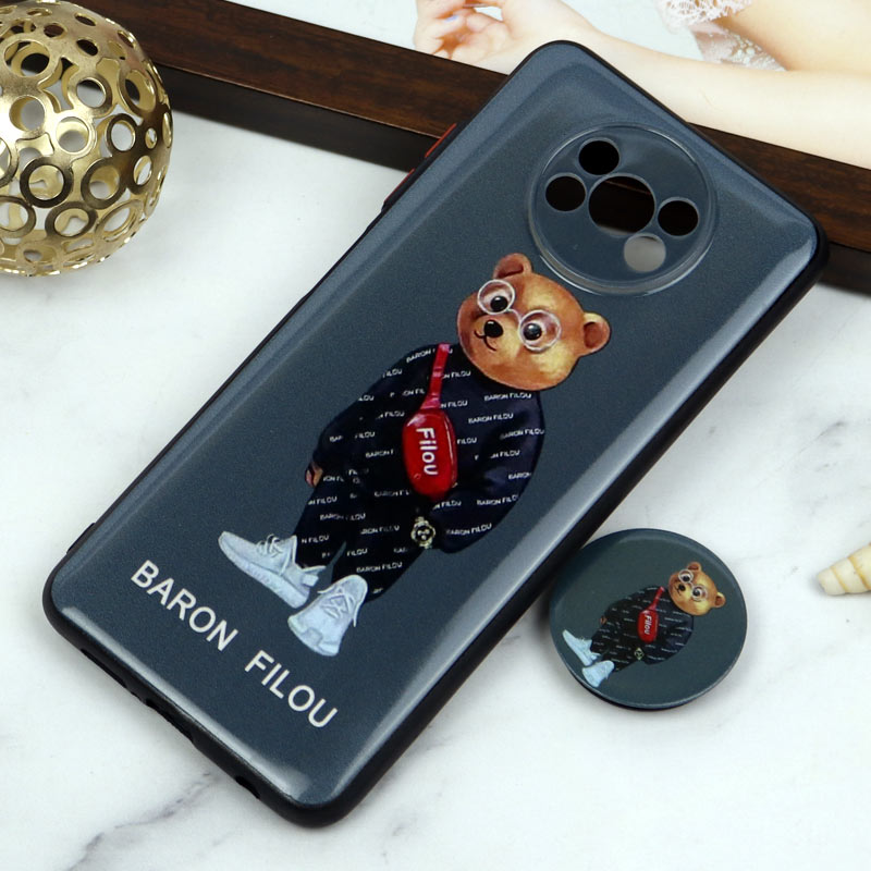 قاب PC محافظ لنز دار طرح Baron + پاپ سوکت Xiaomi Poco X3