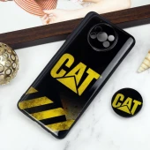 قاب PC محافظ لنز دار طرح Cat + پاپ سوکت Xiaomi Poco X3