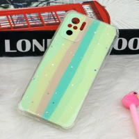 قاب محافظ لنزدار رنگین کمانی ستاره ای Xiaomi Redmi Note 10