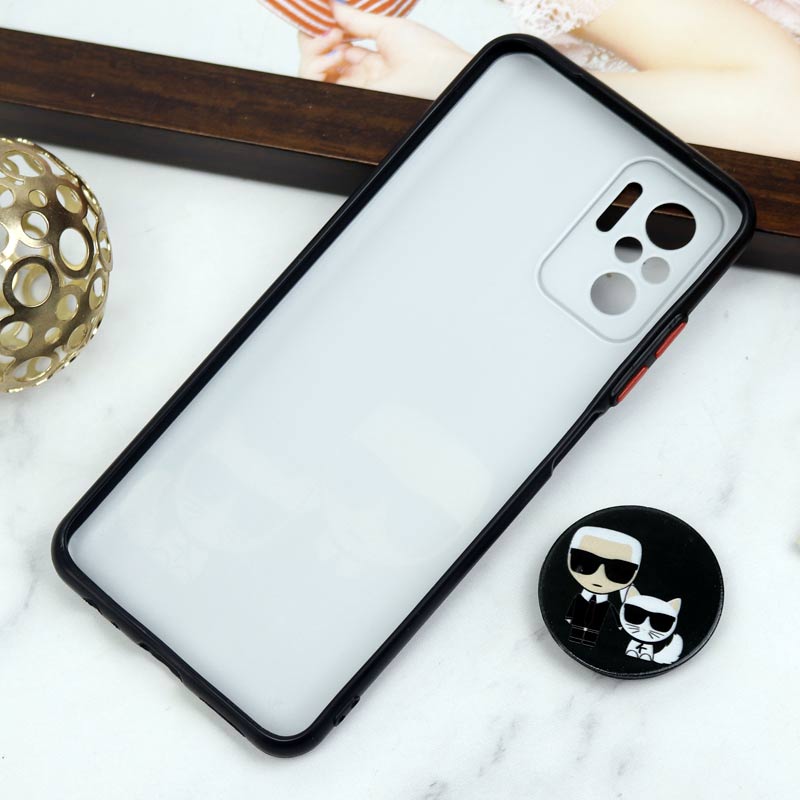 قاب PC محافظ لنز دار طرح Boss Cat + پاپ سوکت Xiaomi Redmi Note 10 / Note 10s