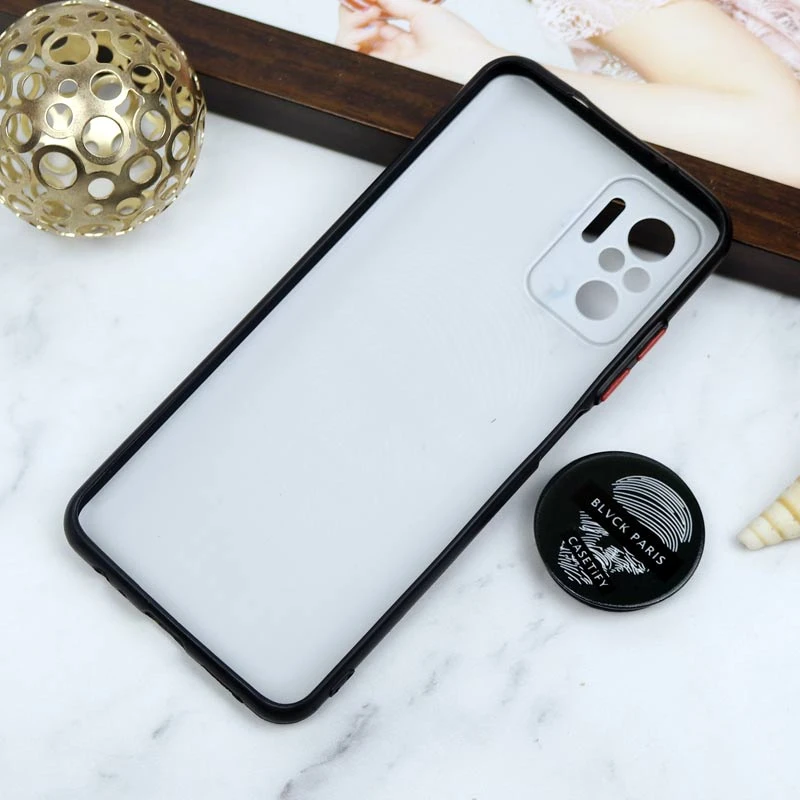 قاب PC محافظ لنز دار طرح Blvck + پاپ سوکت Xiaomi Redmi Note 10 / Note 10s