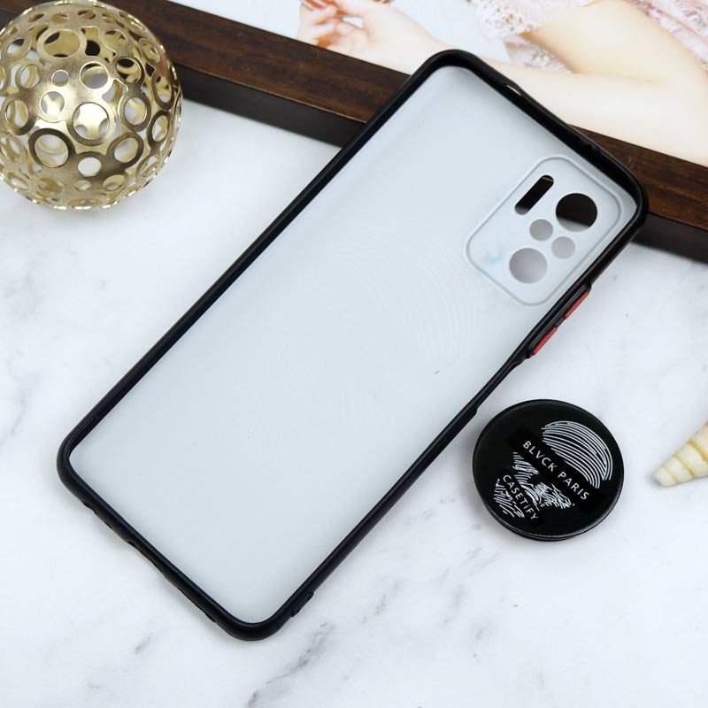 قاب PC محافظ لنز دار طرح Blvck + پاپ سوکت Xiaomi Redmi Note 10 / Note 10s