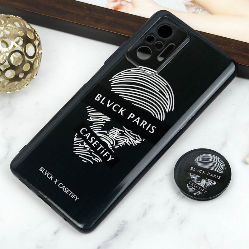قاب PC محافظ لنز دار طرح Blvck + پاپ سوکت Xiaomi Redmi Note 10 Pro