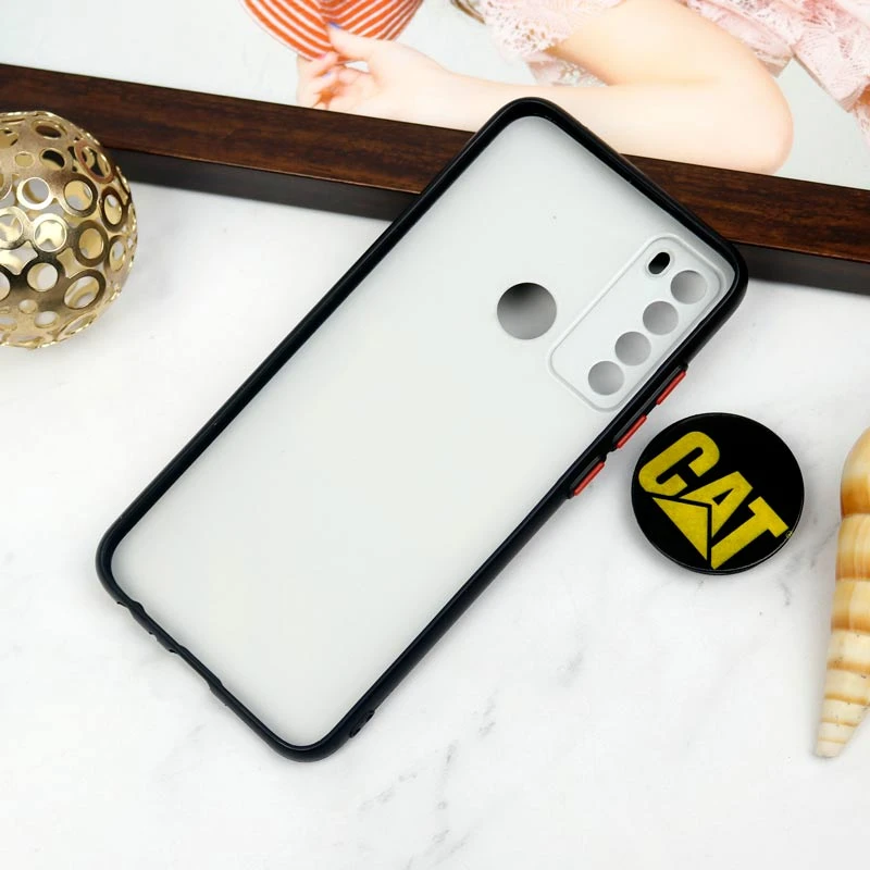 قاب PC محافظ لنز دار طرح CAT + پاپ سوکت Xiaomi Redmi Note 8