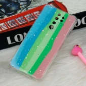 قاب شیائومی Redmi Note 8 Pro طرح رنگین کمانی ستاره ای محافظ لنزدار