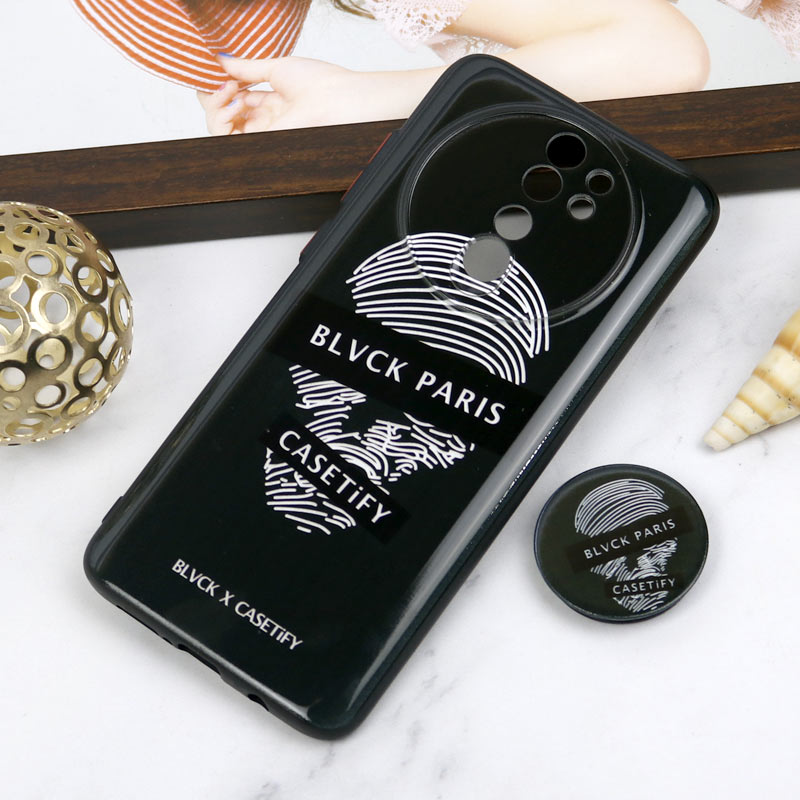 قاب PC محافظ لنز دار طرح Blvck + پاپ سوکت Xiaomi Redmi Note 8 Pro