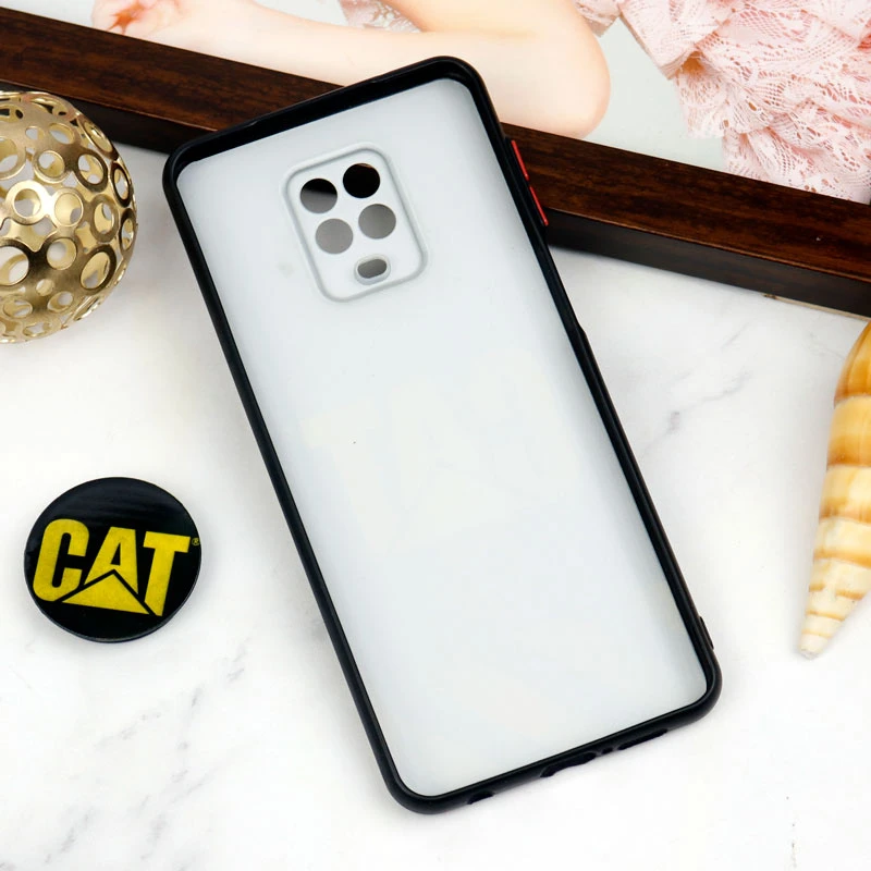 قاب PC محافظ لنز دار طرح CAT + پاپ سوکت Xiaomi Redmi Note 9s / Note 9 Pro