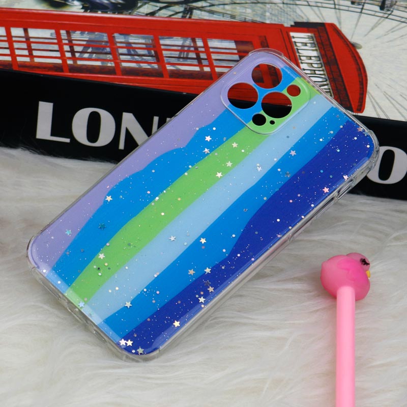 قاب محافظ لنزدار رنگین کمانی ستاره ای iPhone 12 Pro