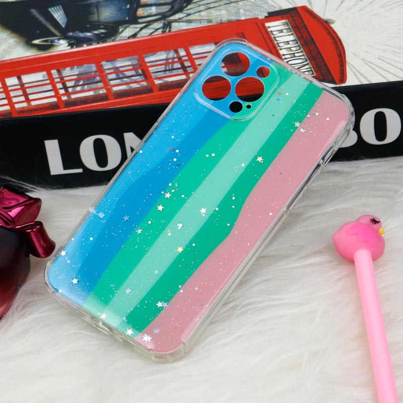 قاب محافظ لنزدار رنگین کمانی ستاره ای iPhone 12 Pro