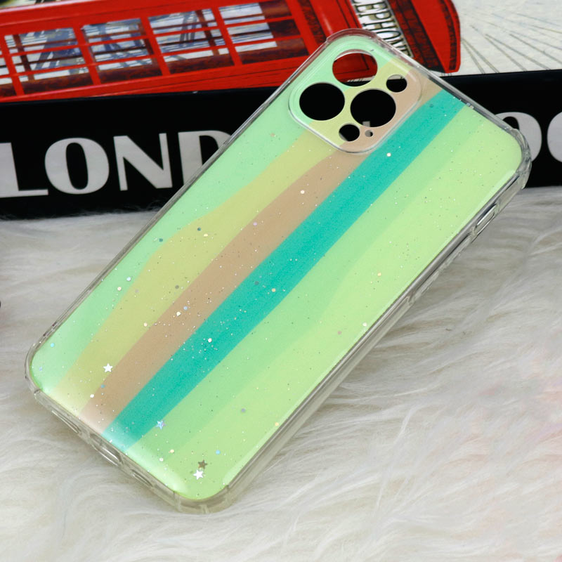 قاب محافظ لنزدار رنگین کمانی ستاره ای iPhone 12 Pro