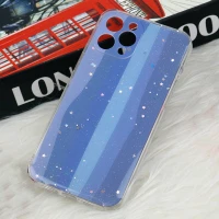 قاب محافظ لنزدار رنگین کمانی ستاره ای iPhone 12 Pro Max