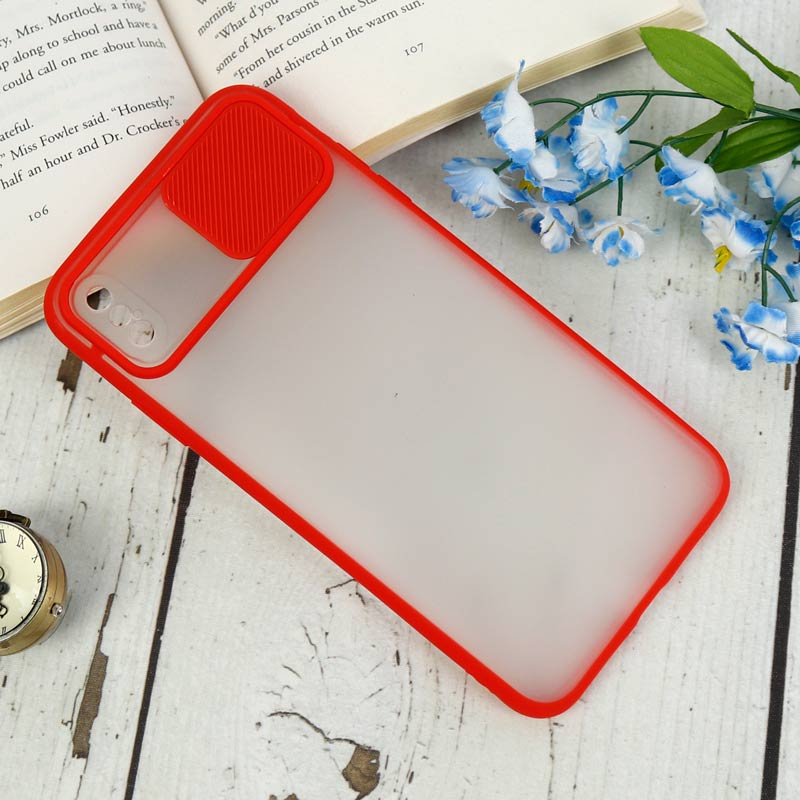 قاب PC مات محافظ لنز دار کشویی iPhone XS Max