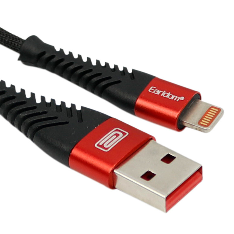 کابل آیفونی فست شارژ Earldom EC-061I 2.4A 1m