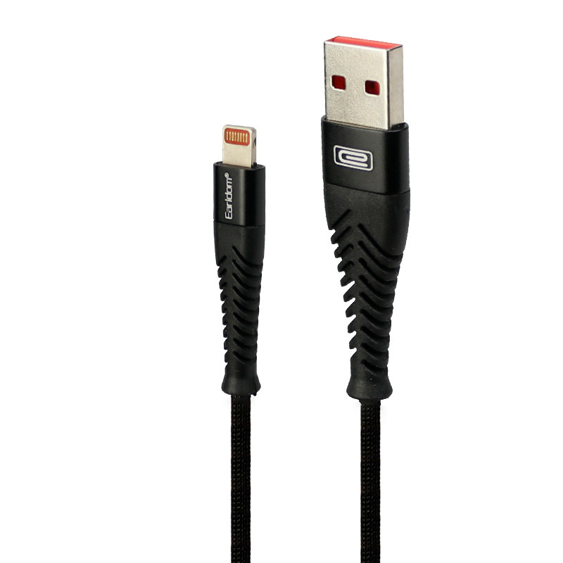 کابل آیفونی فست شارژ Earldom EC-061I 2.4A 1m