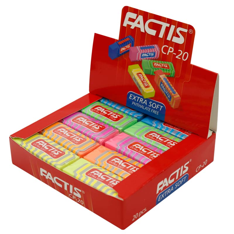 پاک کن رنگی فکتیس Factis CP-20 بسته 20 عددی