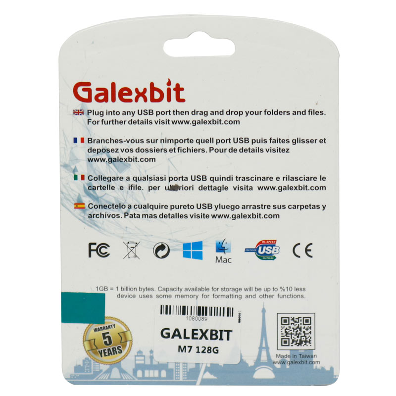 فلش 128 گیگ گلکس بیت Galexbit Micro Metal Series M7 USB3.0