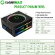 پاور ماژولار 750 وات گیم مکس GameMax RGB750 Rainbow Gold