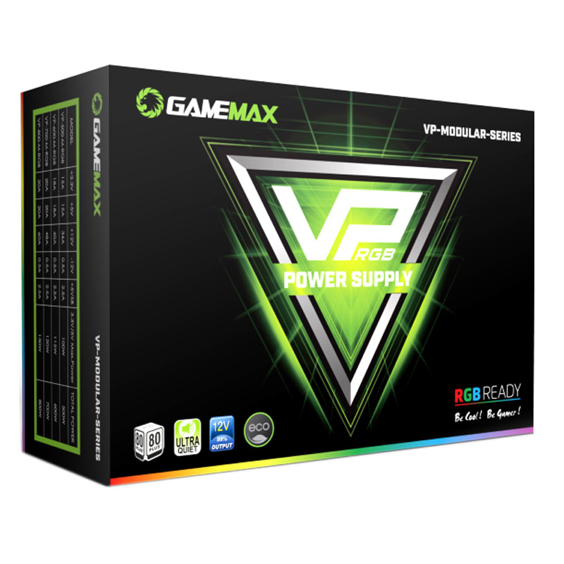پاور نیمه ماژولار 700 وات گیم مکس GameMax VP-700-RGB-M Bronze