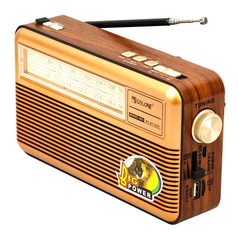 رادیو اسپیکر بلوتوثی رم و فلش خور خورشیدی Golon RX-BT169S