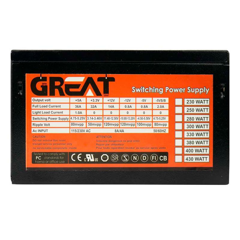 پاور 250 وات گریت Great GR250 120mm White
