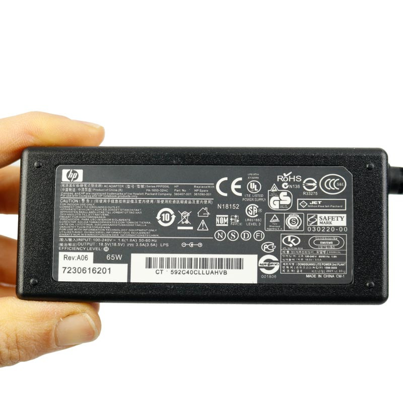 شارژر لپ تاپ سر زرد HP 18.5V 3.5A