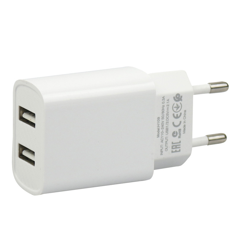 شارژر دیواری Hiska H-109 2Port 2.1A + کابل آیفونی