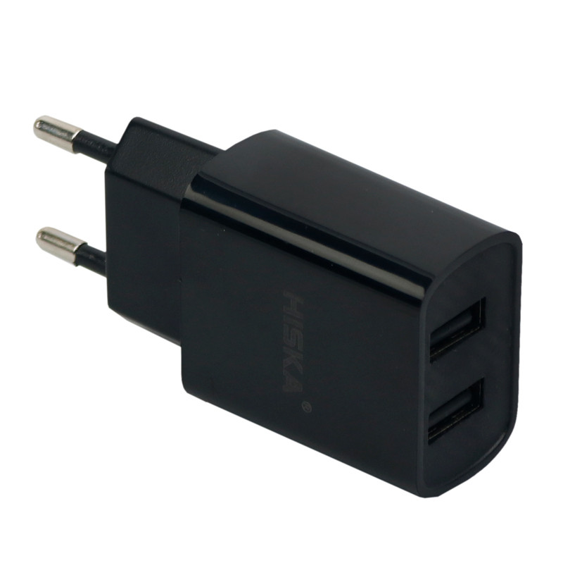 شارژر دیواری Hiska H-109 2Port 2.1A + کابل Type-C