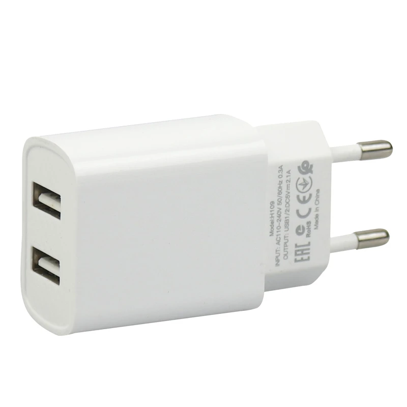 شارژر دیواری Hiska H-109 2Port 2.1A + کابل Type-C
