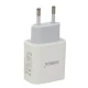 شارژر دیواری فست شارژ Hiska H107 2Port 2.4A 12W + کابل میکرو یو اس بی