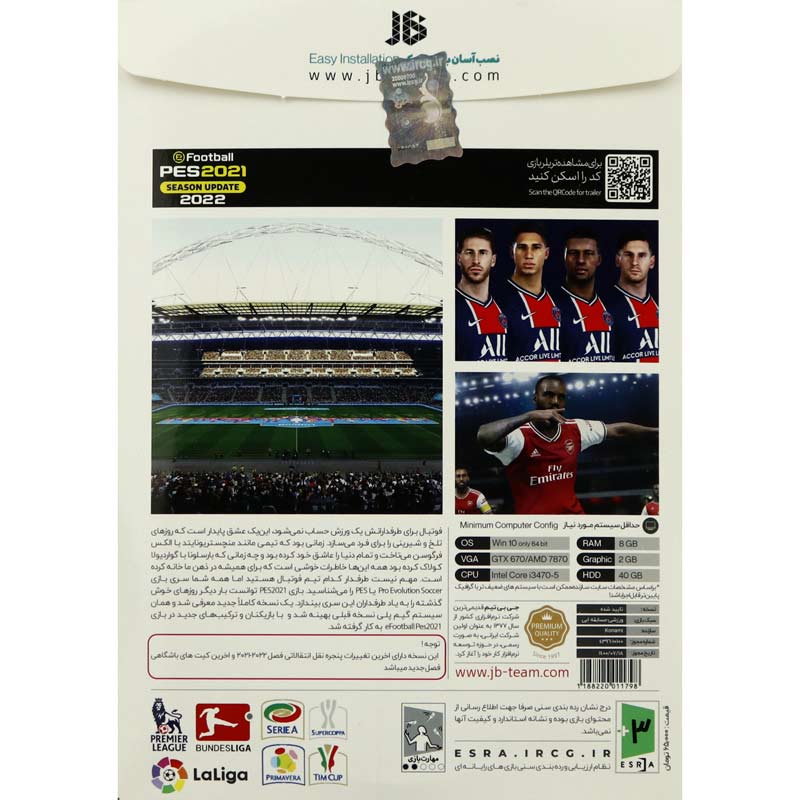بازی Efootbal PES 2021 Season Update 2022 4DVD JB-TEAM مناسب برای PC