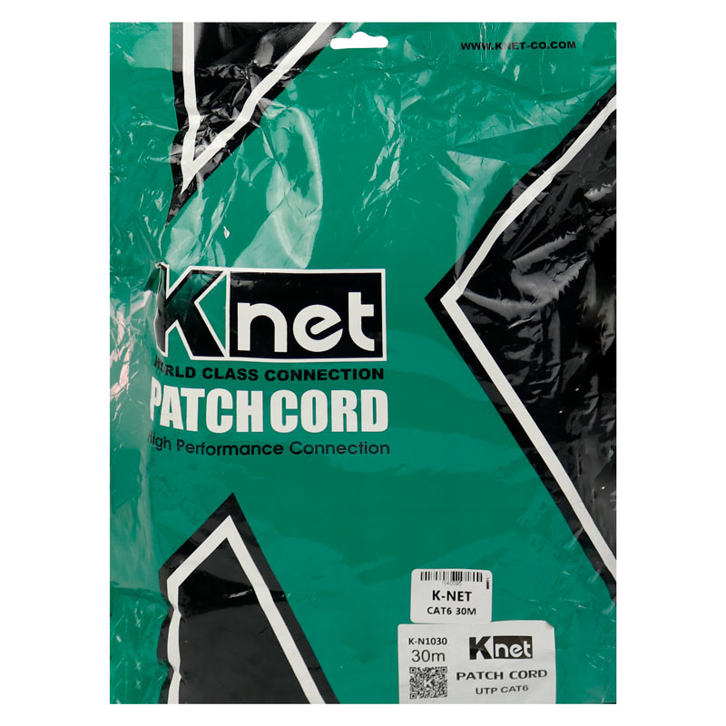 کابل شبکه K-net K-N1030 UTP Cat6 30m