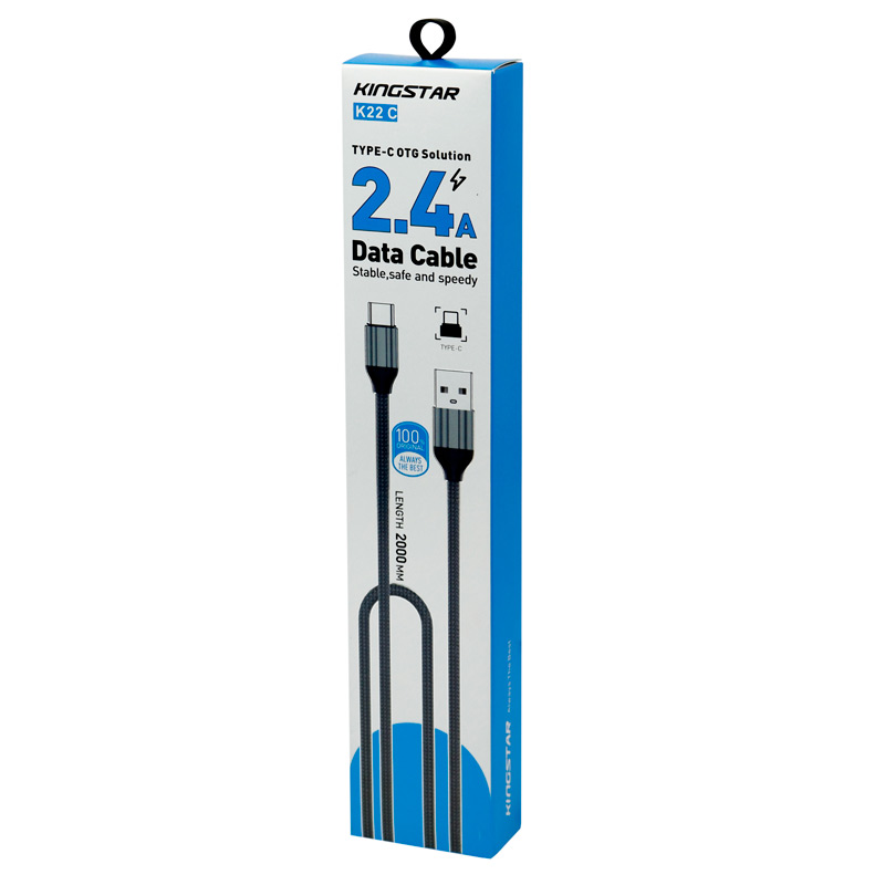 کابل KingStar K22C 2.4A Type-C 2m