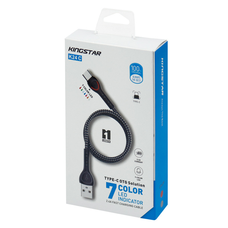 کابل فست شارژ KingStar K24 C 2.4A Type-C 1m