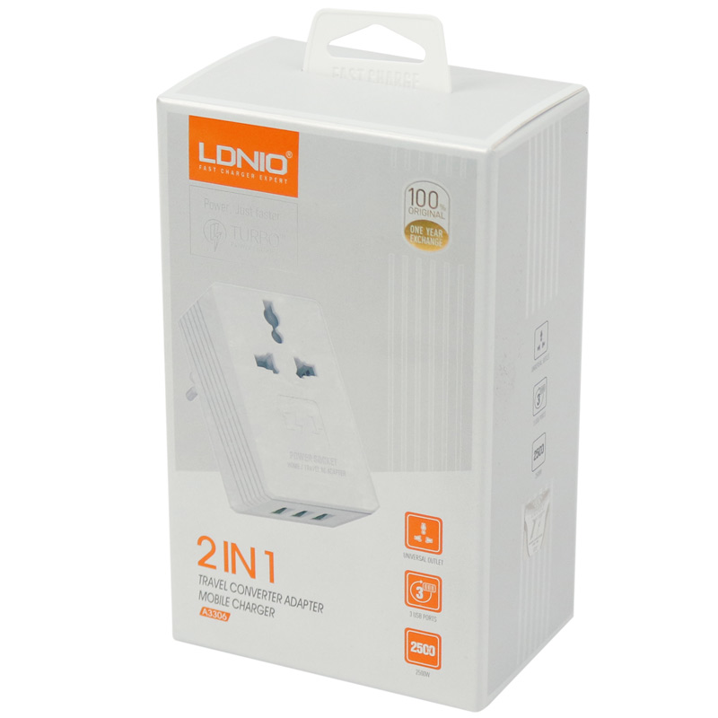 کلگی فست شارژ LDNIO A3306 3Port 3.4A 17W