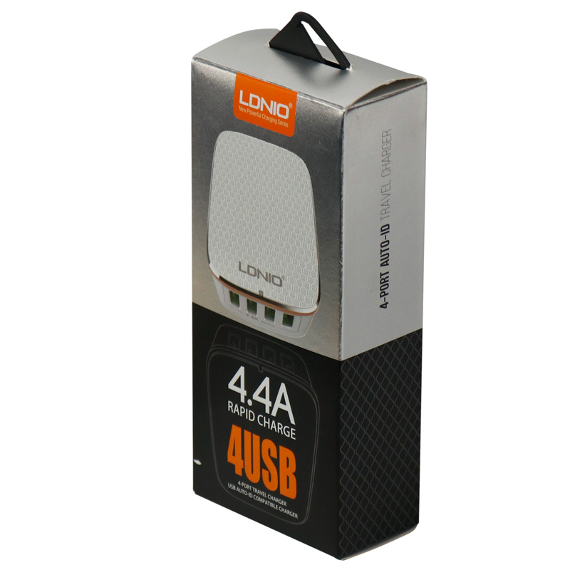 کلگی شارژ LDNIO A4404 4Port 4.4A 22W + تبدیل EU