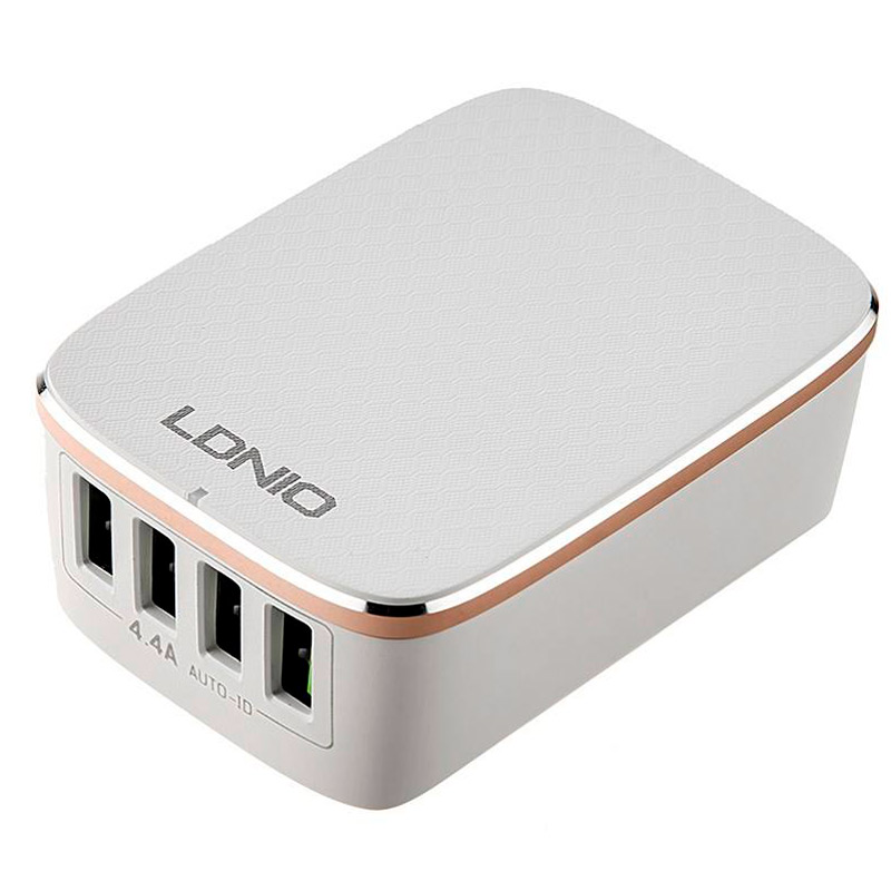 کلگی شارژ LDNIO A4404 4Port 4.4A 22W + تبدیل EU