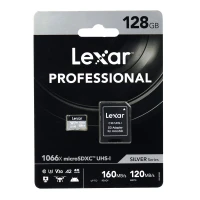 رم میکرو 128 گیگ لکسار Lexar Silver Series 1066X A2 V30 U3 C10 160MB/s + خشاب