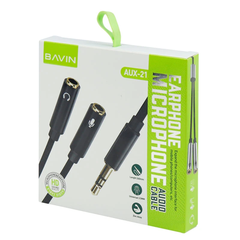 تبدیل 1 به 2 صدا باوین AUX-21