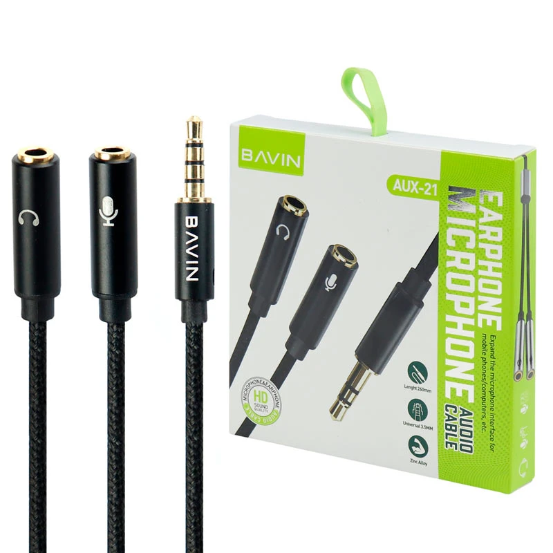 تبدیل 1 به 2 صدا باوین AUX-21