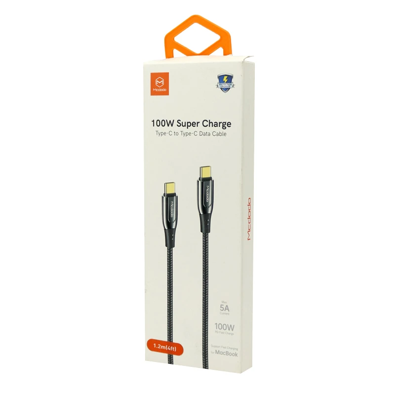 کابل دو سر تایپ سی فست شارژ 100 وات مک دودو CA-812 طول 1.2 متر